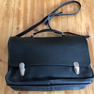 Vintage Laura Black Leather Briefcase